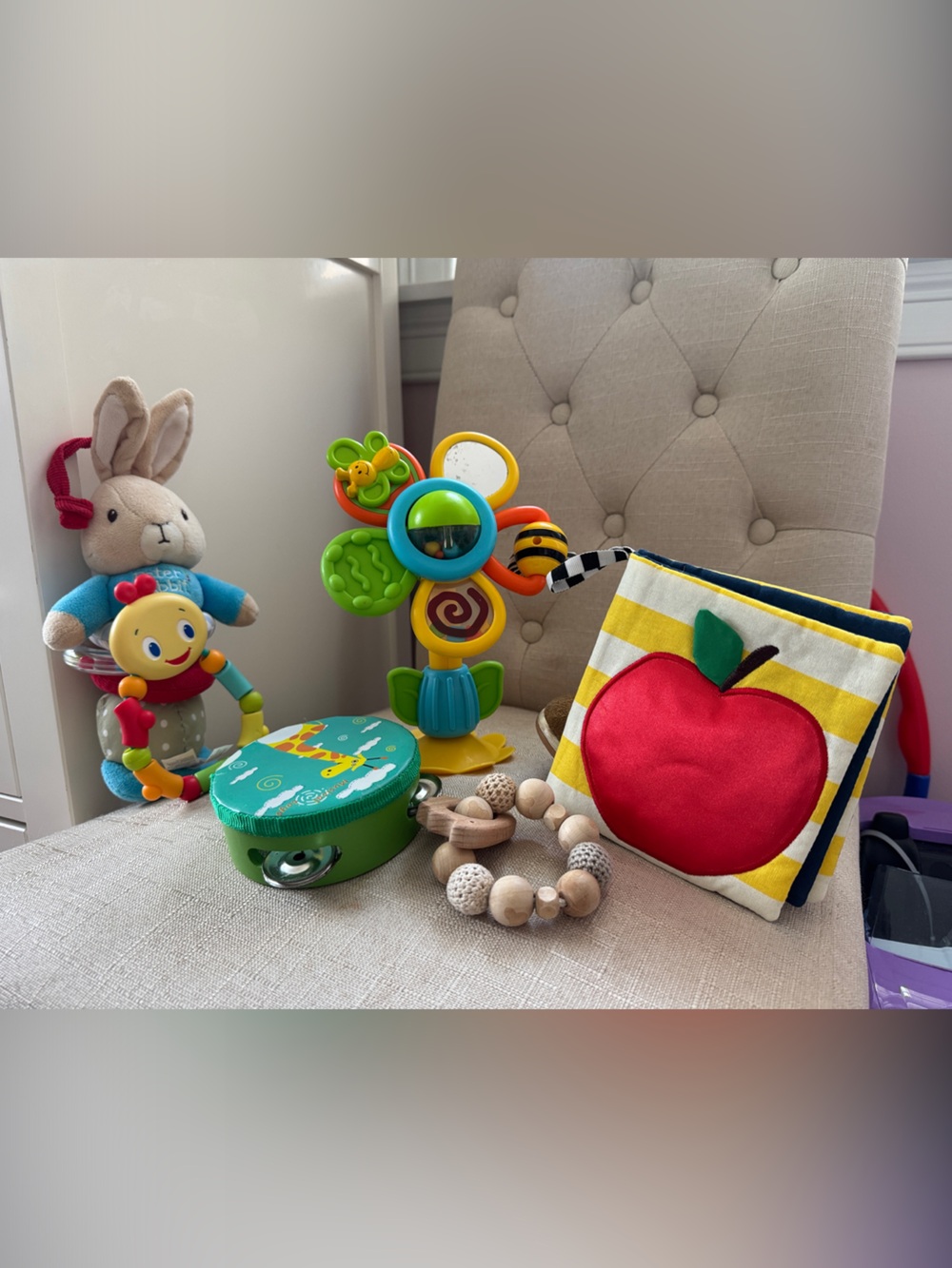 Multi-Activity Baby Toy Set in Red, Green, Yellow - Developmental Play Pack